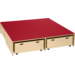 Podiumelement XXL Ahorn,160 x160 x 35 cm, voor 3 rolbakken, bekleed