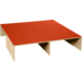 Podiumelement XXL Ahorn,160 x160 x 35 cm, voor 3 rolbakken, bekleed