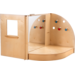 Kinderopvangspeelwand, rollenspel, 129 x 143,5 x 101,5 cm, berkenmultiplex