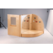 Kinderopvangspeelwand, rollenspel, 129 x 143,5 x 101,5 cm, berkenmultiplex
