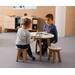 Kowidu tafel rond hoogt 46 cm, beuken/wit