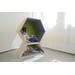 Lernwabe® Flip halve honingraat  M, bodem grijs, achterwand lichtgroen (incl. montage)