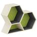 Lernwabe® Flip Set M: 2 hele + 1 halve honingraat M, grijs/lichtgroen (incl. montage)