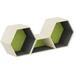 Lernwabe® Flip Set M: 2 hele + 1 halve honingraat M, grijs/lichtgroen (incl. montage)