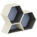 Lernwabe® Flip Set M: 2 hele + 1 halve honingraat  M,grijs/lichtblauw (incl. montage)