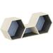 Lernwabe® Flip Set M: 2 hele + 1 halve honingraat  M,grijs/lichtblauw (incl. montage)