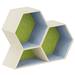 Lernwabe® Flip Set M: 2 hele + 1 halve honingraat  M, lichtbl/lichtgr (incl. montage)