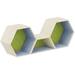 Lernwabe® Flip Set M: 2 hele + 1 halve honingraat  M, lichtbl/lichtgr (incl. montage)