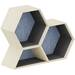 Lernwabe® Flip set S: 2 hele + 1 halve honingraat S, grijs/lichtblauw (incl. montage)