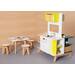 Kruk rond Kowidu 31cm, zitting wit