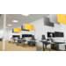 Akoestisch PET-vilt rechthoekig plafondpaneel, geel,60x120 cm