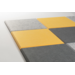 Akoestische PET-vilt wandtegels, set24, combi set geel,30x30 cm