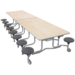 Rechthoekige tafel, 16-zitter 305 x 61 x 150 cm(LxBxH)