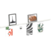 Info Rail+, wit 200 cm, inclusief
