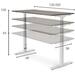 Bureau Flex 3+, Oak medium, onderstel Shadow grey, 160x80 cm