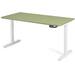 Bureau S-Light slinger, 160x80 cm, wit frame, groen blad (Taiga)