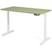 Bureau S-Light slinger, 160x80 cm, wit frame, groen blad (Taiga)
