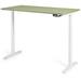 Bureau S-Light slinger, 160x80 cm, wit frame, groen blad (Taiga)