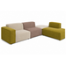 Zitelement Harley | Hocker, Stofgroep Harlow Reishi, zwarte doppootjes