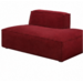 Zitelement Harley | Chaise, Stofgroep Harlow Reishi, zwarte doppootjes
