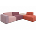 Zitelement Harley | Corner, Stofgroep Harlow Reishi, zwarte doppootjes