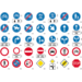 Beloningsstickers Verkeersborden 106, 70 motieven, 700 stuks