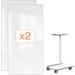 Whiteboard Nobo Move&Meet basis set afneembaar en draagbaar whiteboard grijs