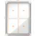Binnenvitrine Nobo draaideur met slot 4 x A4