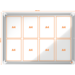 Binnenvitrine Nobo draaideur met slot 8 x A4