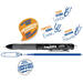 Rollerpen OOPS ergo-grip clic zwart, 12 stuks