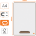 Whiteboard/Wisbord Nobo A4 magnetisch wit per 4st
