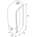 Zeep Dispenser Katrin 1000 ml, wit