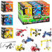 3D constructiemetaal mini voertuig assorti