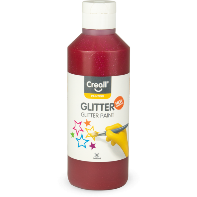 Glitterverf Creall 250 ml roze