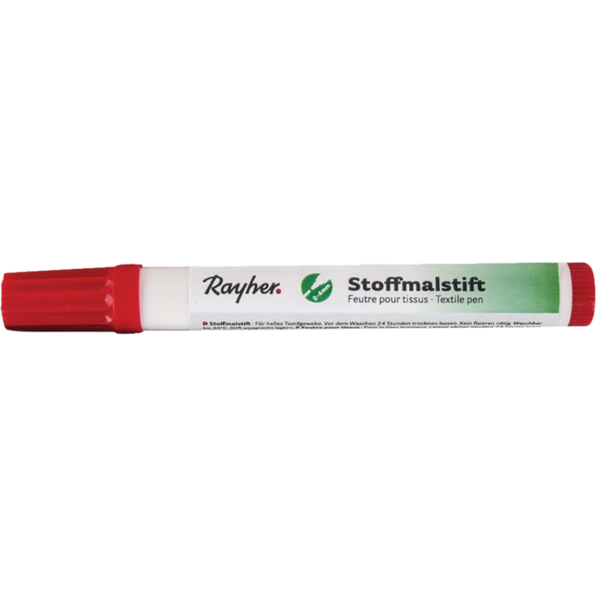Textielstift, dikpunter rood