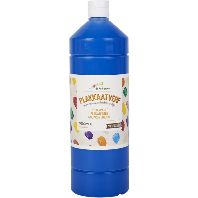 Plakkaatverf | de Rolf groep | topcolor, donkerblauw 1000 ml