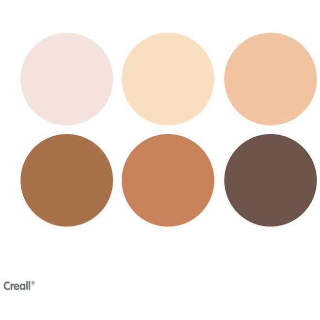 Plakkaatverf Creall basic set colours of the world 500 ml, 6 stuks