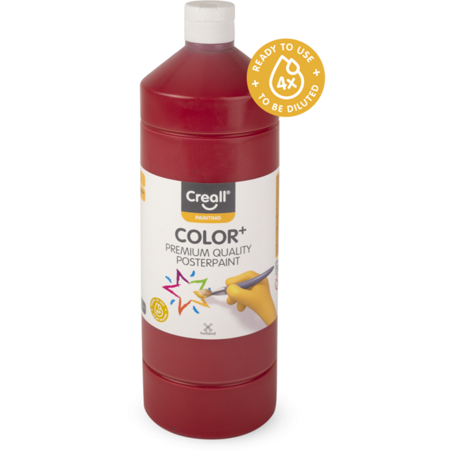Plakkaatverf Creall Color+ 1000 ml donkerrood