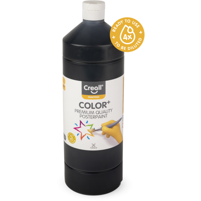 Plakkaatverf Creall Color+ 1000 ml zwart