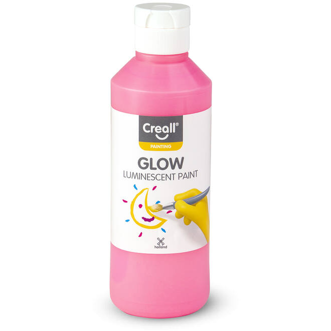 Lichtgevende verf Creall Glow 250 ml rood-roze