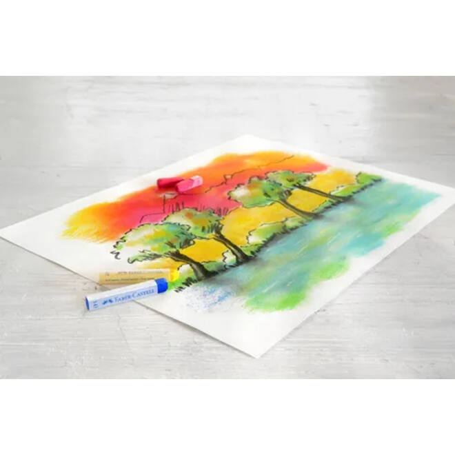 Pastelkrijt Faber Castell assorti 12-delig etui