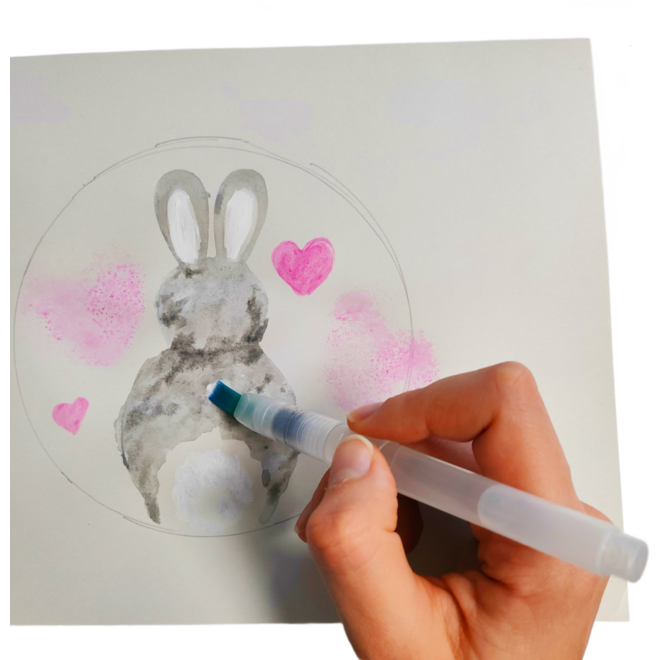 Waterpenseel 15,5 cm assorti, 6 stuks