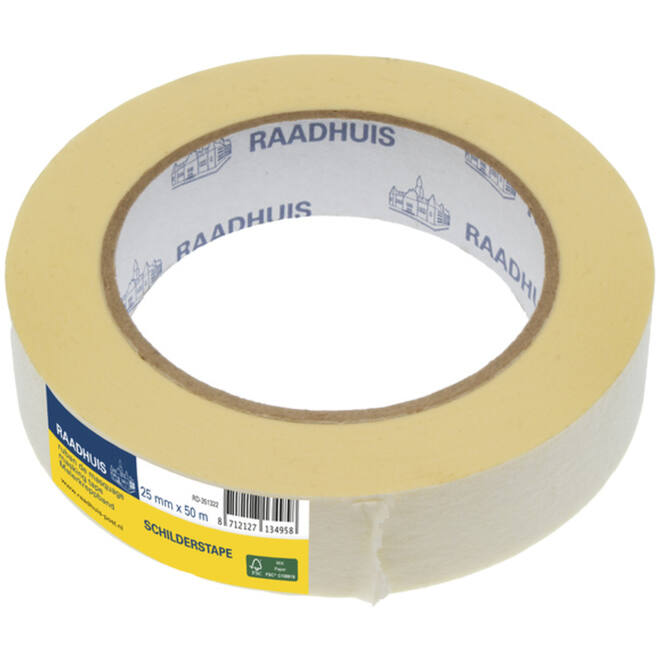 Schilderstape wit 25 mm x 50 meter