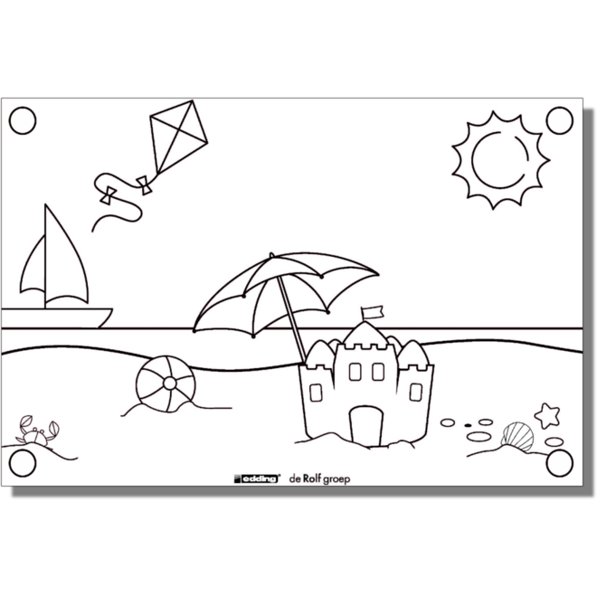 Buitenposter 30 x 40 cm Aan het strand