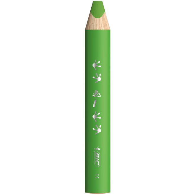 Kleurpotloden BIC Multi surface 3-in-1 assorti, 10 stuks incl. slijper