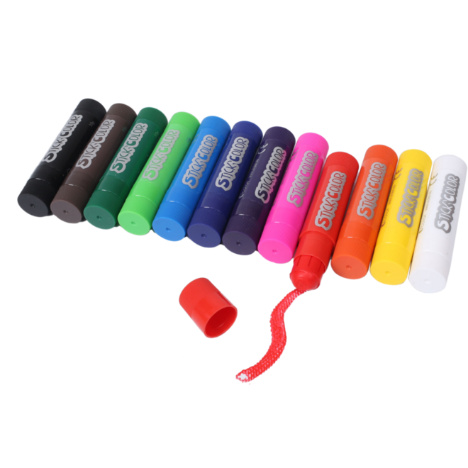 Plakkaatverfstift assorti, 12 stuks