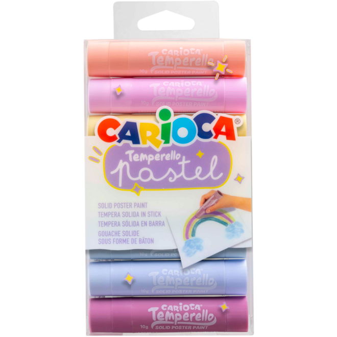 Plakkaatverfstiften Carioca pastel, 8 stuks