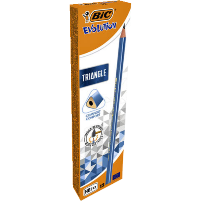 Potlood BIC Evolution HB Triangle, 12 stuks
