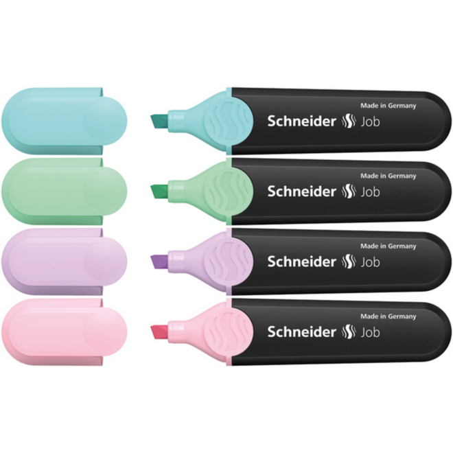Markeerstift Schneider Job 150 pastel etui 4 stuks