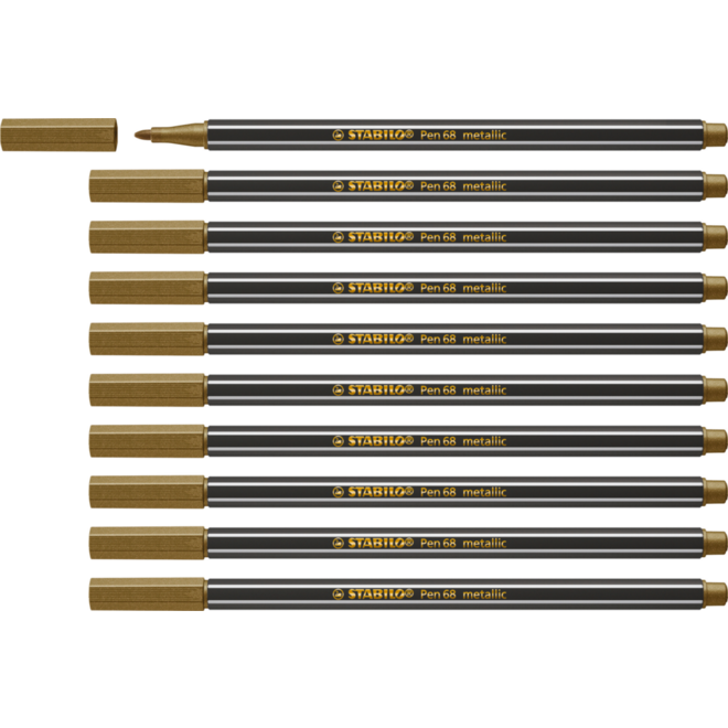 Viltstift STABILO Pen 68 metallic 810 goud 1,4mm